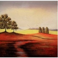 Πίνακας ζωγραφικής 60*60*4 εκ. τοπίο 2097