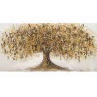 Μοντέρνος πίνακας ζωγραφικής 60*120 εκ. χρυσό δένδρο 30-156