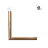 Κορνίζα ξύλινη 1,8 εκ. πομπέ σαμπανί με σκιές 18-17