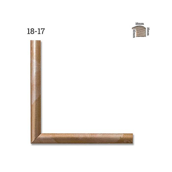 Κορνίζα ξύλινη 1,8 εκ. πομπέ σαμπανί με σκιές 18-17