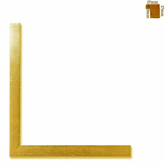 Κορνίζα ξύλινη 1,7 εκ. πλακέ φύλλο χρυσού 17-5