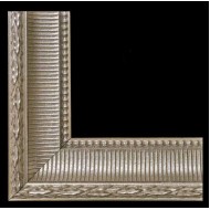 Κορνίζα ξύλινη 6 εκ. κίονας ασημί 60-6