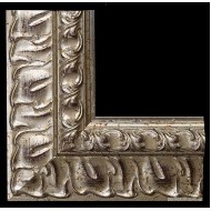 Κορνίζα ξύλινη 9,1 εκ. σκαλιστή ασημί 91-16