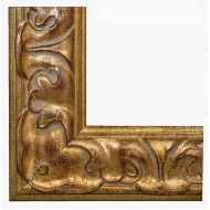 Κορνίζα ξύλινη 8 εκ. φαρδύ σκάλισμα χρυσό 81-15