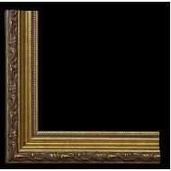 Κορνίζα ξύλινη 3,8 εκ. άνθος χρυσό 38-15