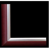 Κορνίζα ξύλινη 4,2 εκ. πομπέ βυσσινί ασημί 42-3