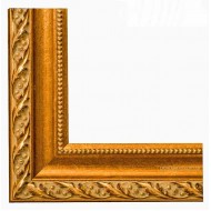 Κορνίζα ξύλινη 6,1 εκ. χρυσή 2 σκαλίσματα 61-15