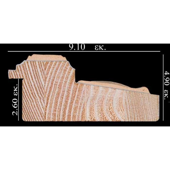 Κορνίζα ξύλινη 9,1 εκ. σκαλιστή ασημί 91-16