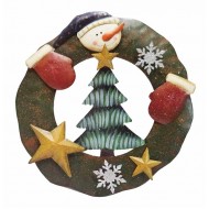 Χριστουγεννιάτικο στεφάνι 27 εκ. μεταλλικό 29-98
