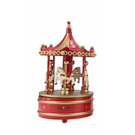Μουσικό καρουζέλ 23,5*14 εκ. ξύλινο κόκκινο χρυσό 0095948