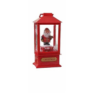Χριστουγεννιάτικο φανάρι 19*9*9 εκ. μουσική φως Άγιος Βασίλης 0096312