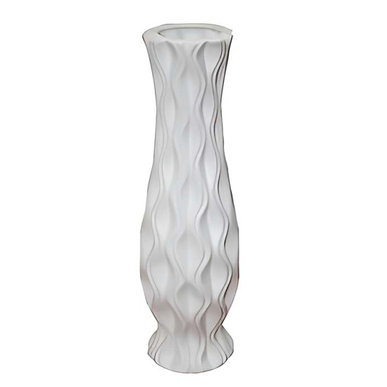 Βάζο δαπέδου 47*15 εκ. κεραμικό λευκό 18-138