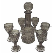 Σετ λικέρ 27*10 εκ. 12*6 εκ. καράφα με 6 ποτήρια γκρι 178