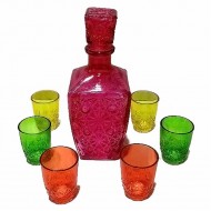 Σετ ούζου 25*10*10 εκ. 7,50*5 εκ. καράφα με 6 ποτήρια 183