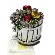 Μινιατούρα βαρέλι 5*6*6 εκ. μέταλλο inox 80-86