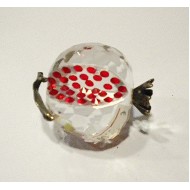 Ρόδι 5*4 εκ. κρύσταλλο ασήμι 80-19