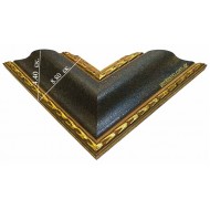 Κορνίζα ξύλινη 8,8 εκ. σκούρο μπλε χρυσό 1024