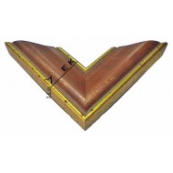 Κορνίζα ξύλινη 7 εκ. κεραμιδί χρυσό 1278