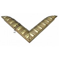 Κορνίζα ξύλινη 5,2 εκ. ασημί σκάλισμα 189-239-200