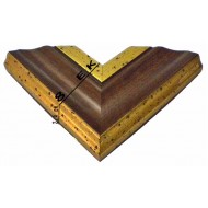 Κορνίζα ξύλινη 8 εκ. καφέ αντικέ χρυσό 1134