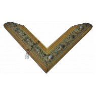 Κορνίζα ξύλινη 4,8 εκ. σκαλιστή χρυσή πράσινη 1014