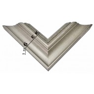 Κορνίζα ξύλινη 6 εκ. σκαλιστή ματ ασημί 1578