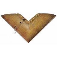 Κορνίζα ξύλινη 7 εκ. καφέ χρυσό σκάλισμα 1475