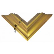 Κορνίζα ξύλινη 6 εκ. χρυσή σκαλιστή ματ 1577