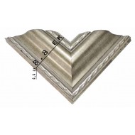 Κορνίζα ξύλινη 8,8 εκ. ανοικτό ασημί 1607