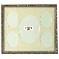 Κορνίζα τοίχου 35*40 εκ. για 5 φώτο 15*20 εκ. 9*12 εκ. ξύλινη ασημί αντικέ 9745