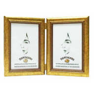 Κορνίζα για 2 φώτο 20*25 εκ. χρυσή αντικέ 563-1-22025