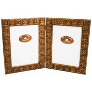 Κορνίζα για 2 φώτο 10*15 εκ. ξύλινη σκαλιστή αντικέ χρυσό 0869-21015