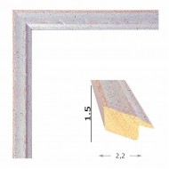 Κορνίζα ξύλινη 2,2 εκ. ανάγλυφη γκρι ντεκαπέ 891-20