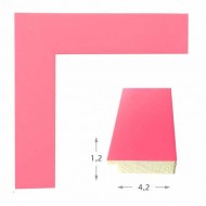 Κορνίζα ξύλινη 4.2 εκ. ροζ  616-65