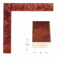 Κορνίζα ξύλινη 2 εκ. κόκκινο καφέ τριανταφυλλιά 862-010