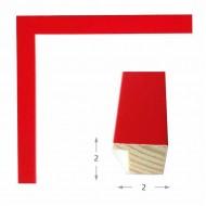 Κορνίζα ξύλινη 2 εκ. κόκκινη 535-68