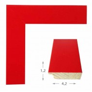 Κορνίζα ξύλινη 4.2 εκ. κόκκινη 616-68