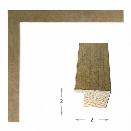 Κορνίζα ξύλινη 2 εκ. ασημί πλακέ 535-82