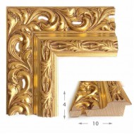 Κορνίζα ξύλινη 10 εκ. χρυσή σκαλιστή 400-11