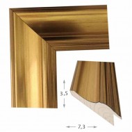 Κορνίζα ξύλινη 7,3 εκ. χρυσή κλασσική 080-01
