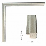 Κορνίζα ξύλινη 1,6 εκ. ασημί 085-02