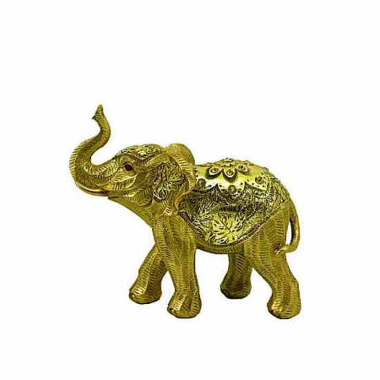 Διακοσμητικός ελέφαντας 17*20*7,5 εκ. χρυσά στολίδια 50-233