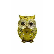 Διακοσμητική κουκουβάγια 13,5*9,5*6,5 εκ. χρυσό ασημί στρας 50-230