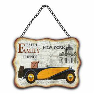 Μεταλλικό πινακάκι 27*19 εκ. αυτοκίνητο αντίκα 15776