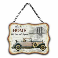 Μεταλλικό πινακάκι 27*19 εκ. αυτοκίνητο αντίκα 15778