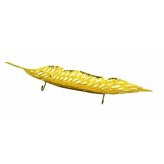 Μεταλλική πιατέλα 59*18*6 εκ. χρυσό φύλλο 15-10238