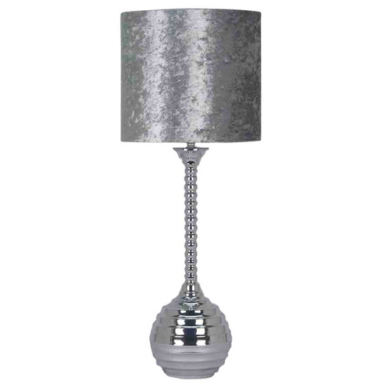 Επιτραπέζια λάμπα 71*27 εκ. μεταλλική ασημί 15-40012