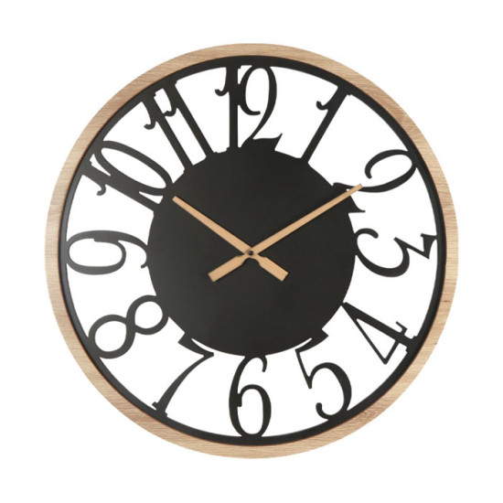 Ρολόι τοίχου 60 *4,5 εκ. ξύλινο μαύρο 94-242
