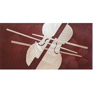 Μοντέρνος πίνακας 50*100*5 εκ. μεταλλικό βιολί 1001