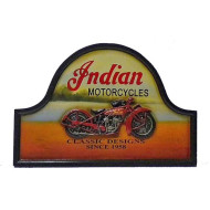 Ξύλινος πίνακας ζωγραφικής 40*60*2,5 εκ. ανάγλυφος indian motorcycles 2672